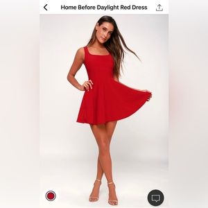 Lulus Home Before Daylight Red Dress